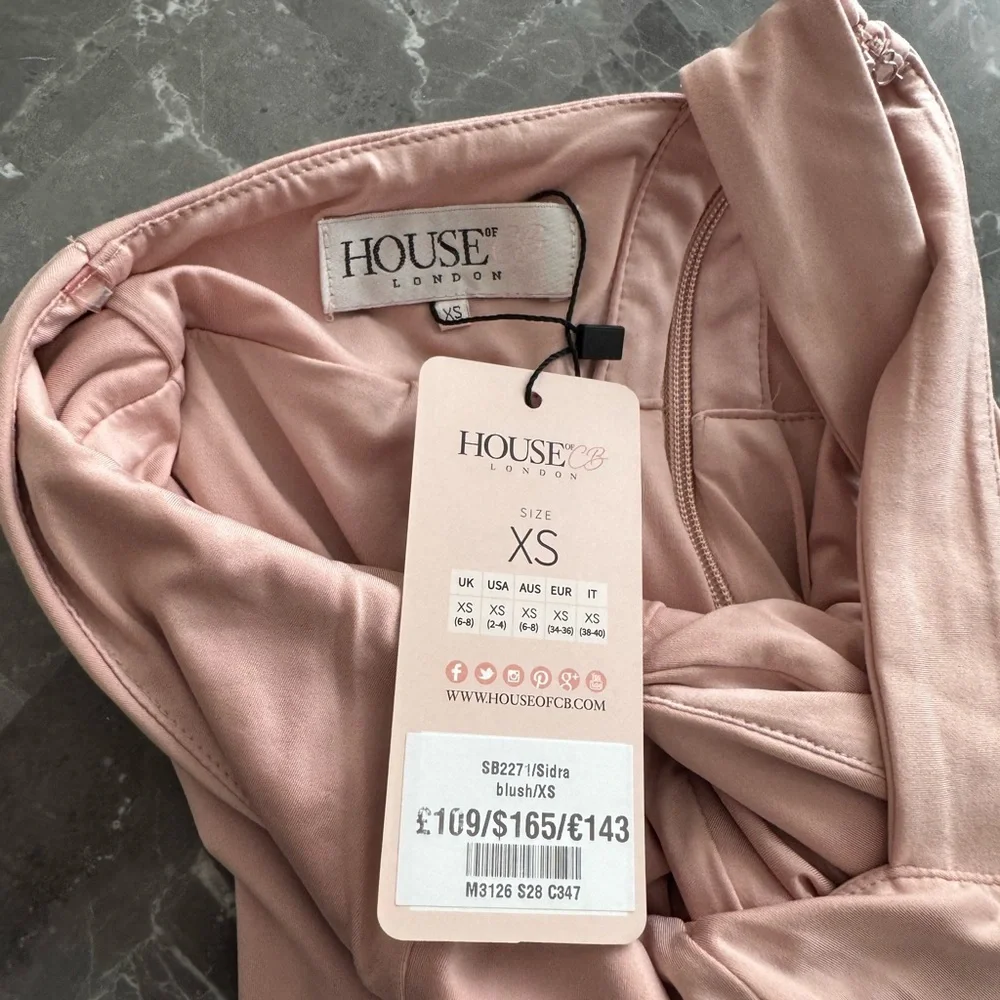 House of CB Sidra Pink Halter Dress NWT - Picture 4 of 4